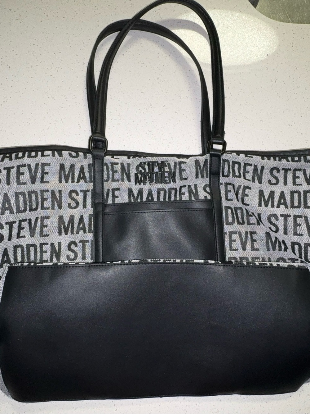 Michael Kors Black and Gray Logo Shoulder Bag